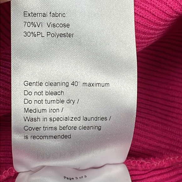 NWT Mach & Mach Heart Accented Rib Knit Sheath Mini Dress Fuchsia Pink Sz L - Picture 14 of 15